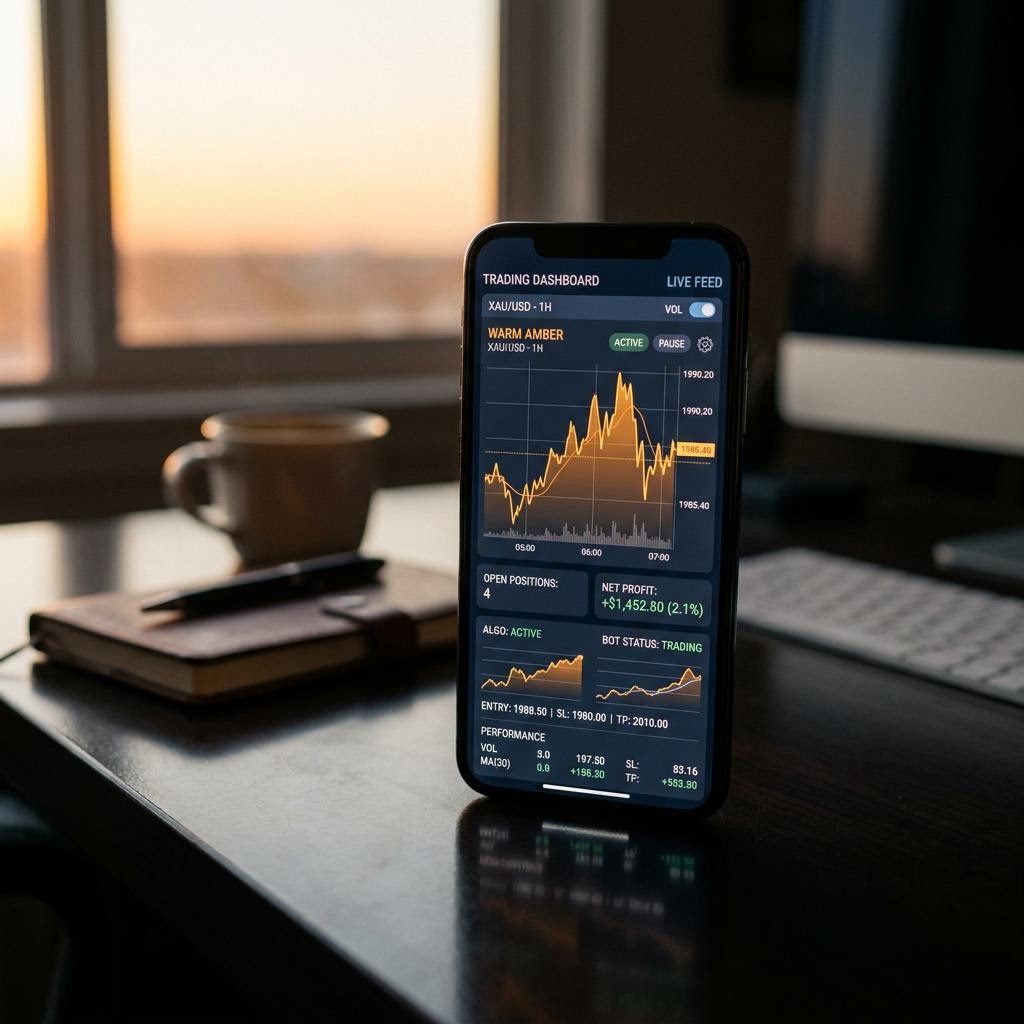 Interface de la plateforme de trading crypto IA Maréville Deloquisse sur smartphone